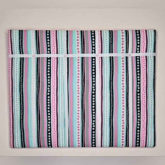 NWOT French Memo Message Board - Flowers & Stripes 16x20in - Picture 2 of 8